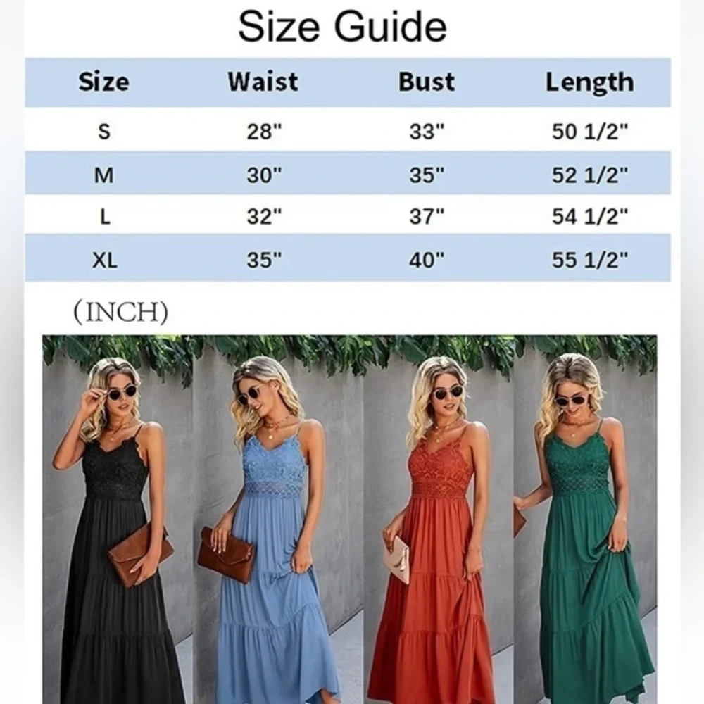 Dokuritu Beach Crochet Lace Green Maxi Dress Strappy‎ Summer Women’s Small NWT